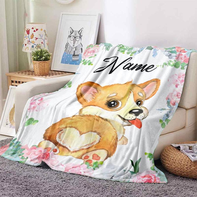 Blankets Children Girls Boys Linen Wool Blankets Personalized Family Friends Flannel Blankets Gifts