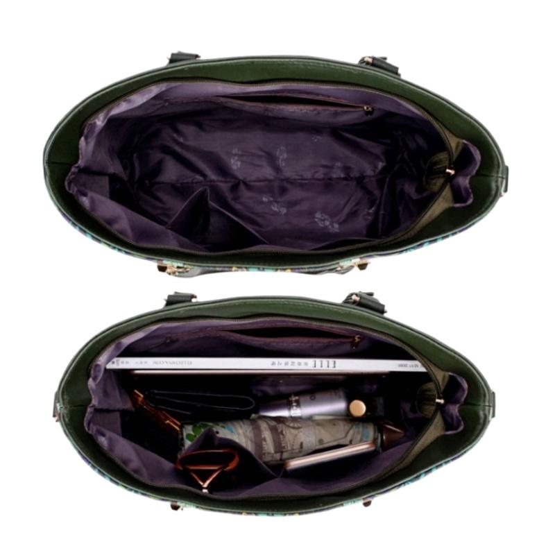 Модный креативный лесной стиль, цифровая печать, комплект женских сумок из 6 предметов, сумка с рисунком персонажа в стиле ретро, ​​сумка через плечо, сумка-тоут, кошелек и сумка для ключей