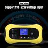 Portable Automatic Battery Charger with LCD Display Power Bank 12V 6A for Motorcycle SUV AGM for Cars Motorcycle RV SUV ATV
