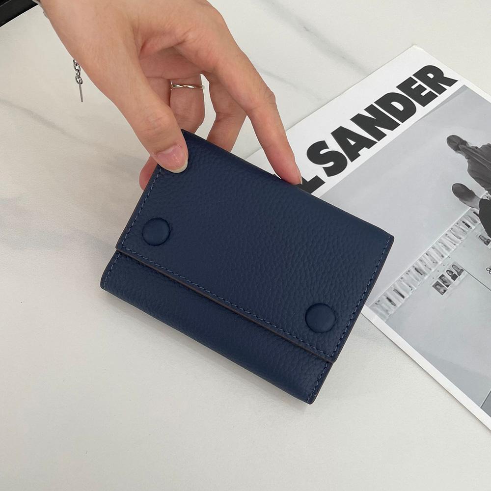 2025 Двухцветные женские кошельки из натуральной кожи, короткий кошелек, высокое качество, кошелек из первого слоя коровьей кожи, тройной кошелек-купюрник для дам