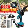 88VF 3000W 6 Inches Mini Electric Saw Chainsaw Garden Tree Logging Saw Woodworking Tools Wood Cutters with 2 Battery