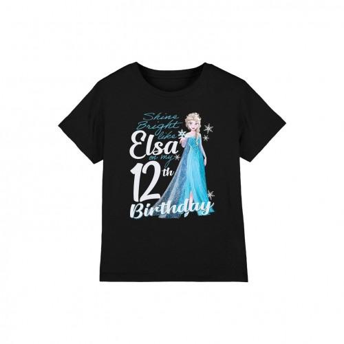 Frozen Childrens/Kids Bright Like Elsa 12th Birthday T-Shirt