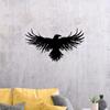 1 Piece Black Metal Crow Wall Art Decor, Iron Silhouette Bird Wall Hanging, Elegant Home Decor Sculpture for Living Room