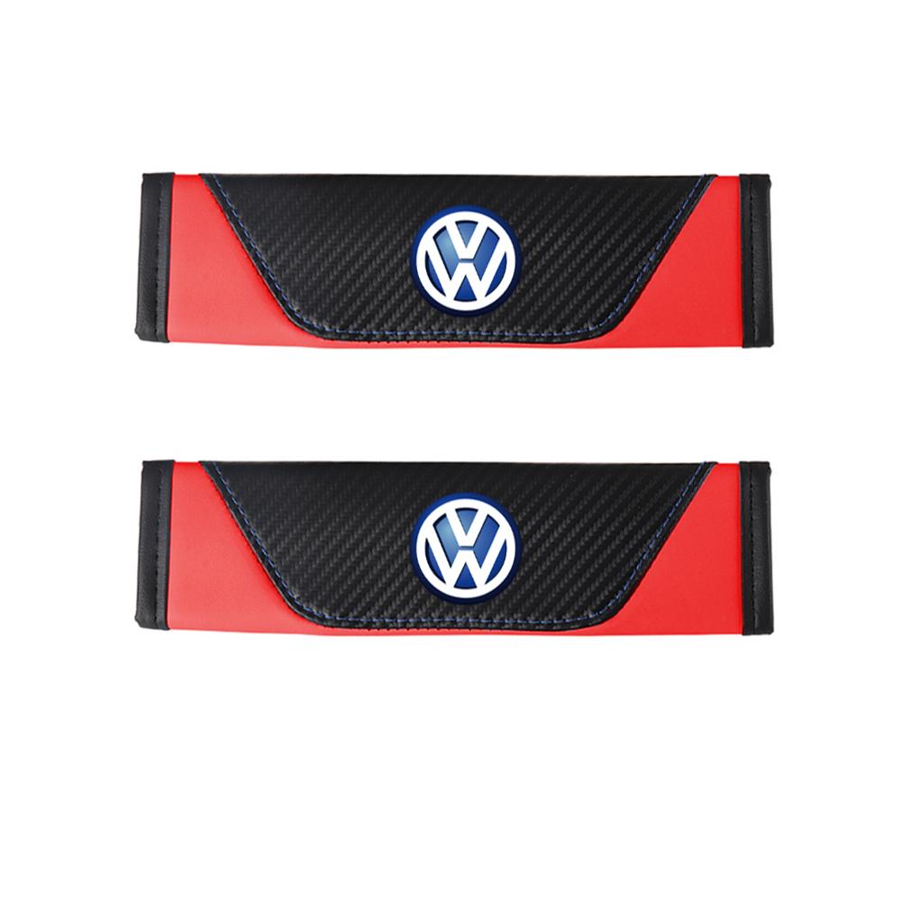 T30Car Seat Belt Cover Auto Cushion Safety Belts Shoulder Protection Valve Cap For Volkswagen MK4 GTI Golf 6 Motion Passat CC Jetta