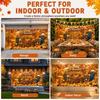 Fall Garage Door Cover 16 x 7 ft Thanksgiving Scarecrow Pumpkin