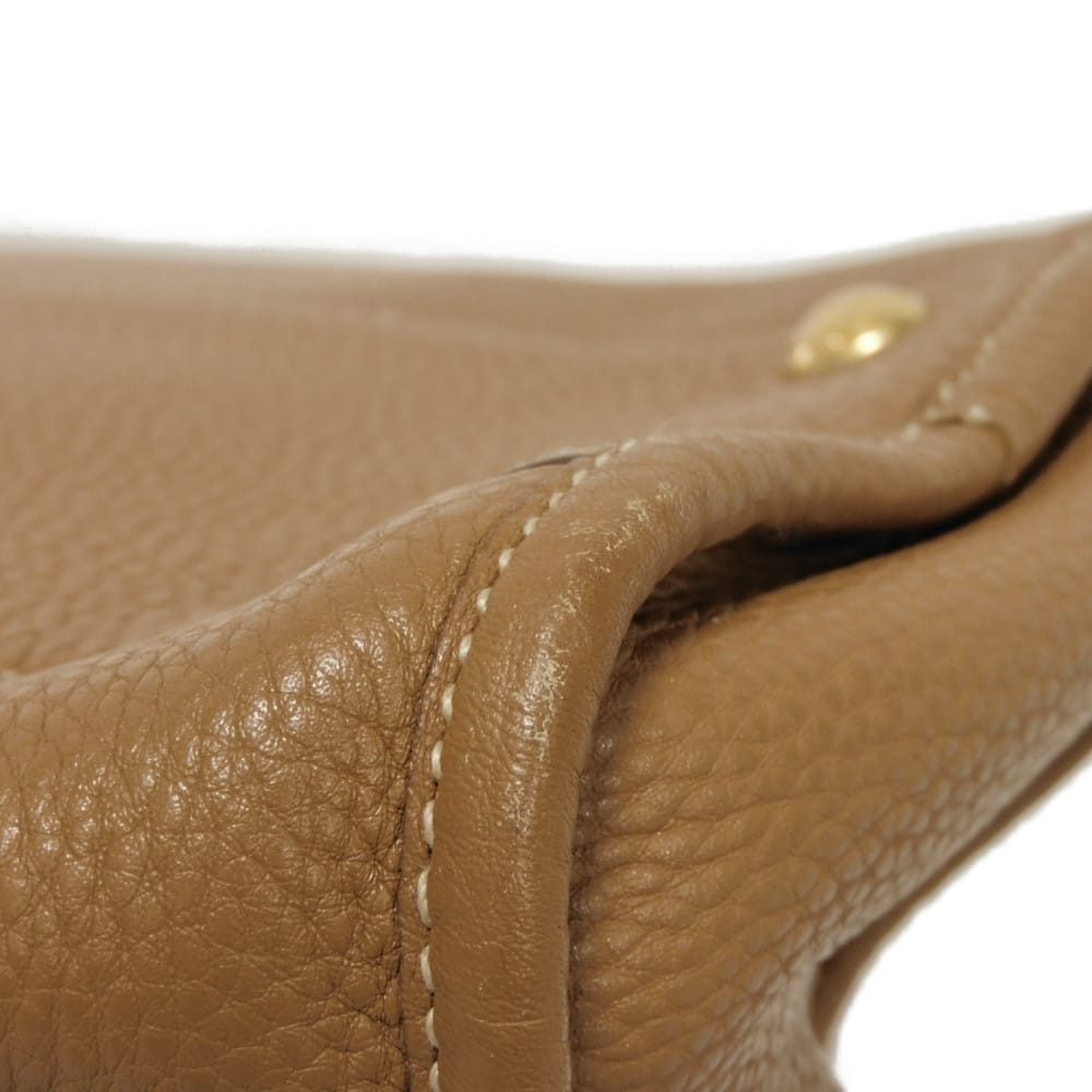 Used Vitello Dyno Bag BL0805 7922 2-Way Shoulder Bag with Metal Logo, Brown (11569) Unisex from Japan AUTHENTIC