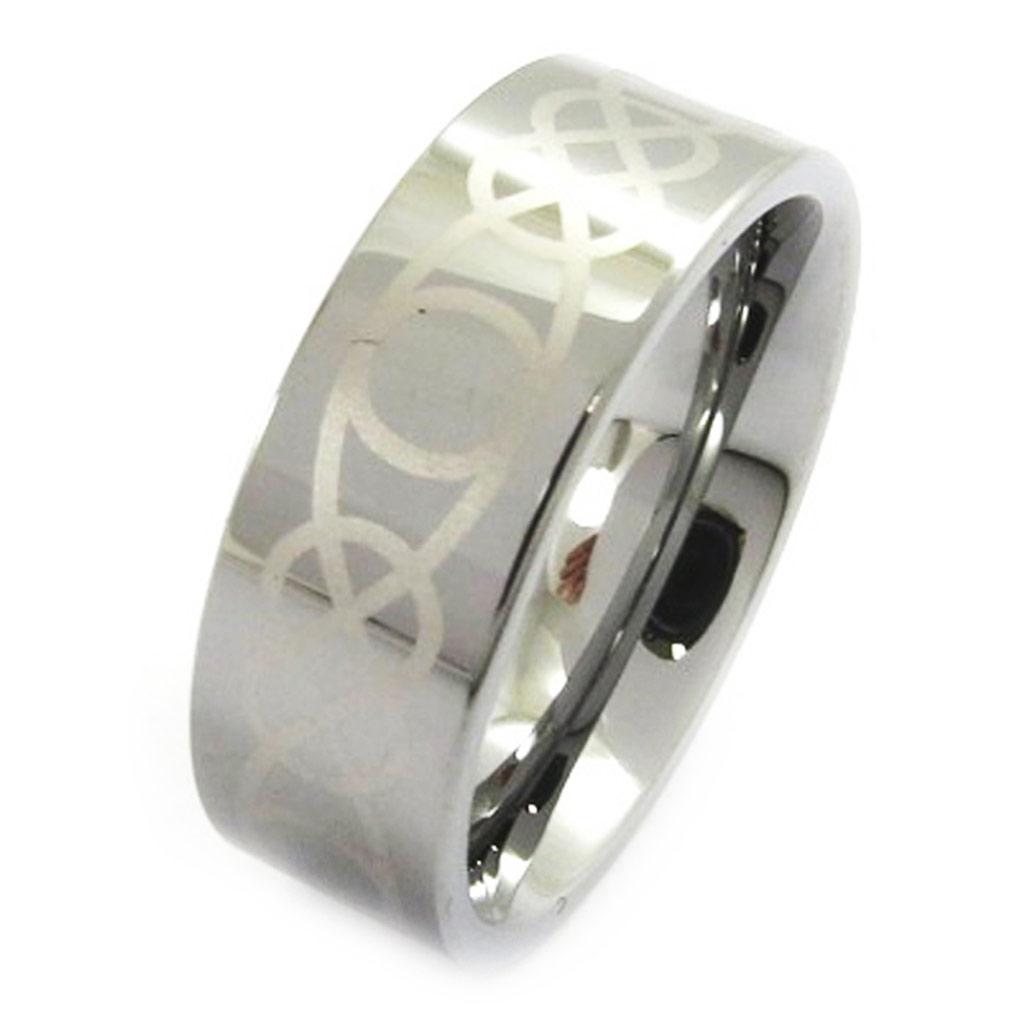 Металлическое серое кольцо из вольфрама 'High Tech'