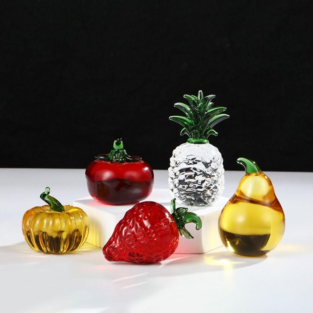 Glass Crafts Artificial Fruit Decoration Crystal Crafts Ornaments Office