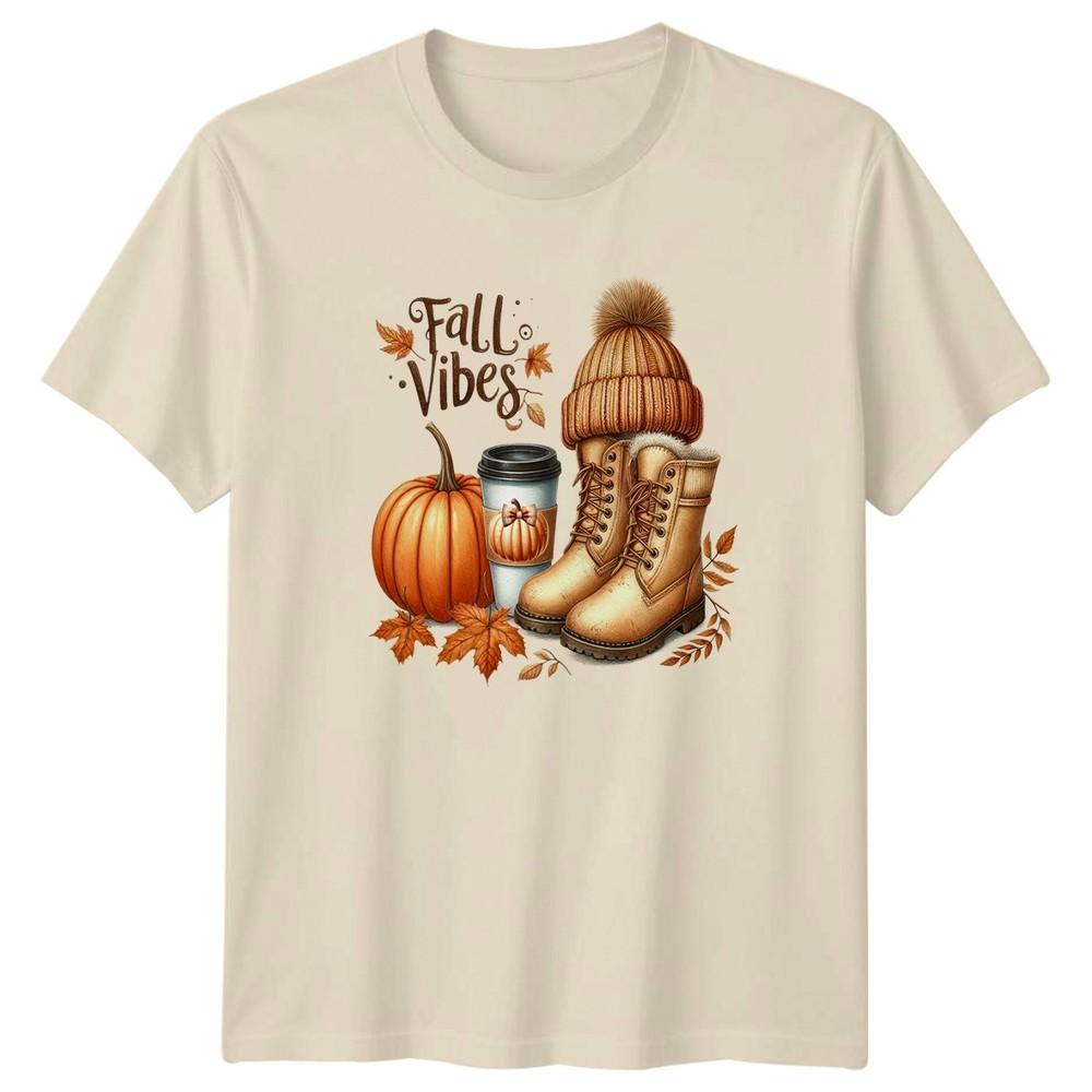 Fall Vibes Unisexs TShirt Autumn Pumpkin Spice Holiday Season