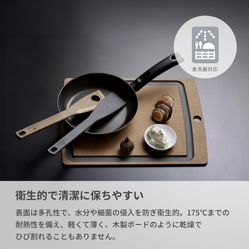 Разделочная доска VICTORINOX Epicurean, прочная разделочная доска серии M Gourmet, черная, стильная и устойчивая, из древесного волокна, легкая, для посудомоечной машины