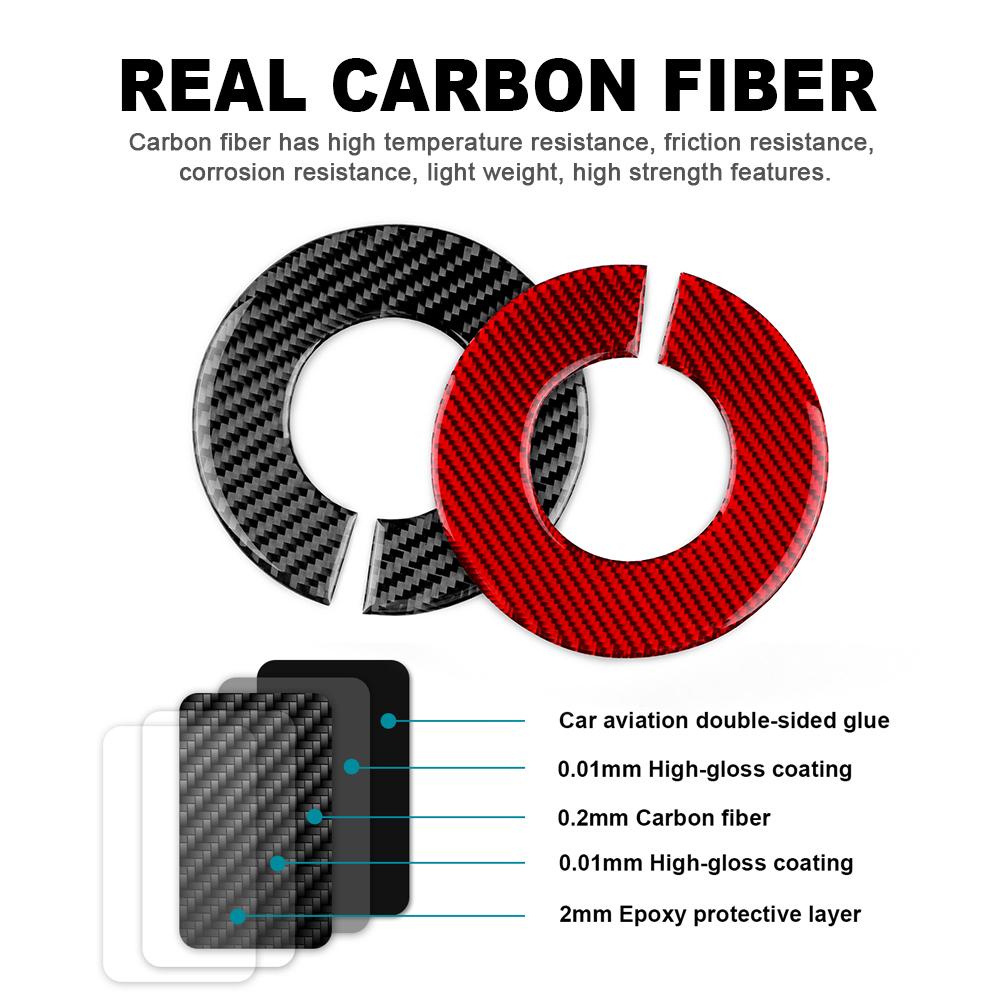 Real Soft Carbon Fiber Sticker For Fiat 500 Abarth 595 2012 2013 2014 2015 2016 2017 2018 2019 2020 2025 2025 2025 Car Steering