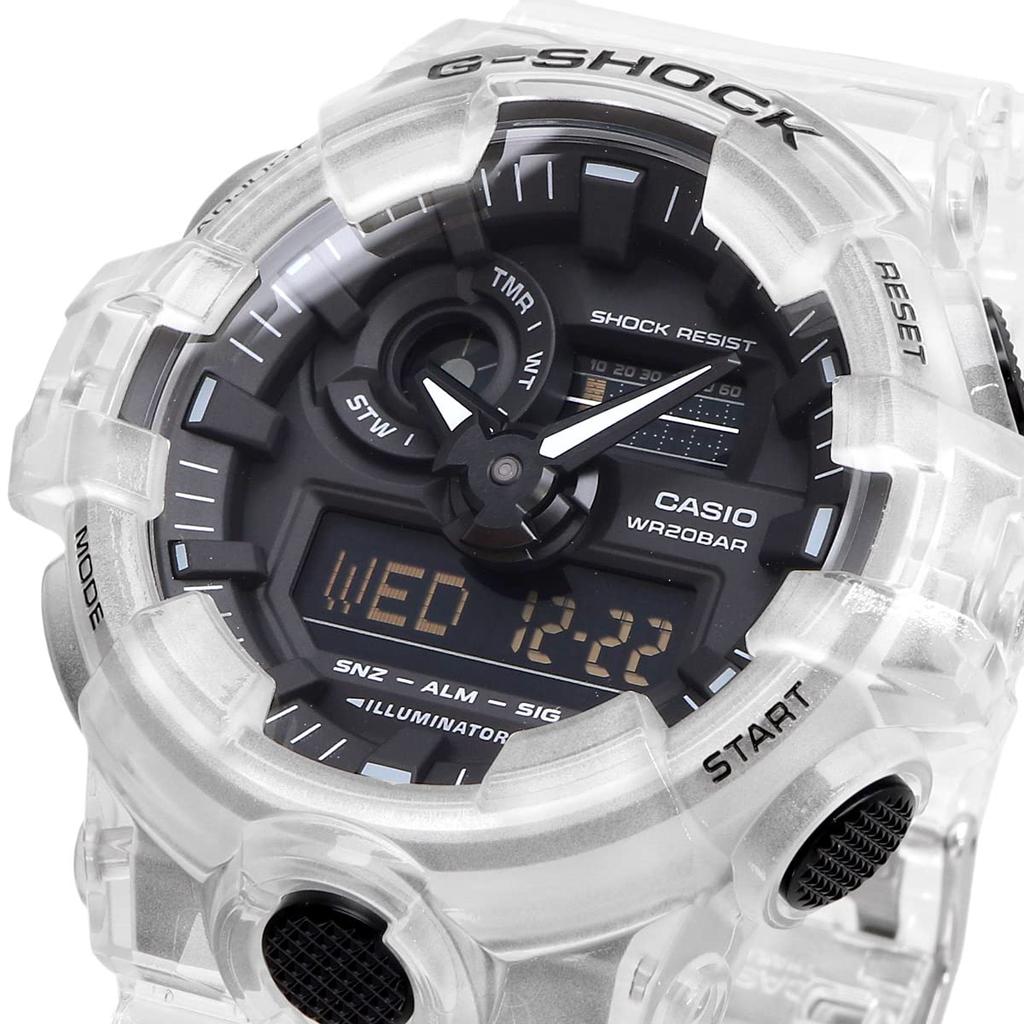 Casio Часы G-SHOCK Skeleton Series, GA-700SKE-7A, Прозрачные, Мужские, Международная модель [Параллельный импорт]
