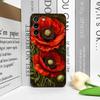 Ретро Цветок Мака Цветение Горячий Красный Печатный Чехол для Телефона для Motorola Moto Edge 50 Fusion 60 Stylus 40 30 Neo G75 G85 G84 G54 Чехлы