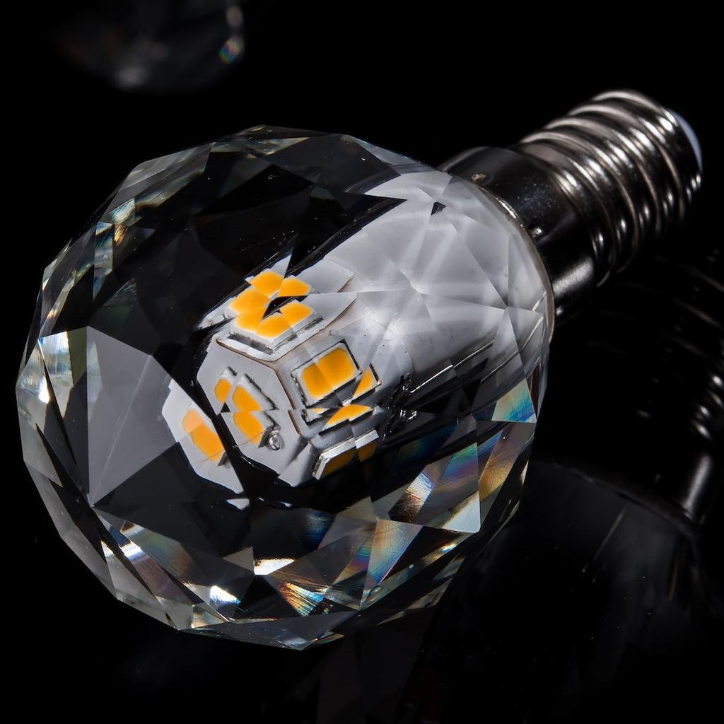 Decorative LED bulb E14 3W G40 neutral crystal