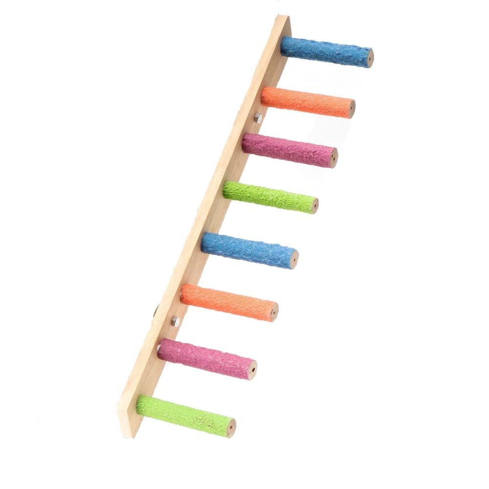 Wear-resistant Bird Cloud Ladder 4/6/8 Step Parrot Grinding Claws Stick Hamster