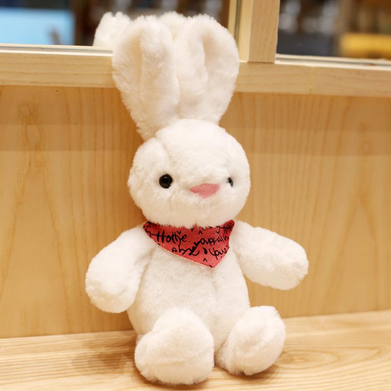 Cute Bunny Plush Toy Soft Stuffed Rabbit Doll Soothing Companion Birthday Gift for Girlfriend