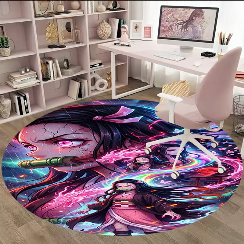 1pc nezouko Carpet, Round Rug, Comfortable, Suitable for Entryways, Living Rooms, Office, And Bedrooms, Christmas Decoration