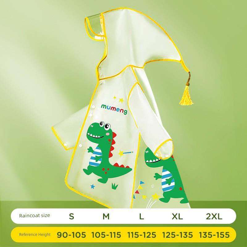 Raincoat for Children Riding Electric Bikes, Full-Body Waterproof Poncho for Elementary School Students, Kindergarten Kids, Cartoon Transparent Rain