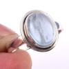 Natural Aquamarine Gemstone Handmade 925 Solid Sterling Silver Ring Size 6 W4c11
