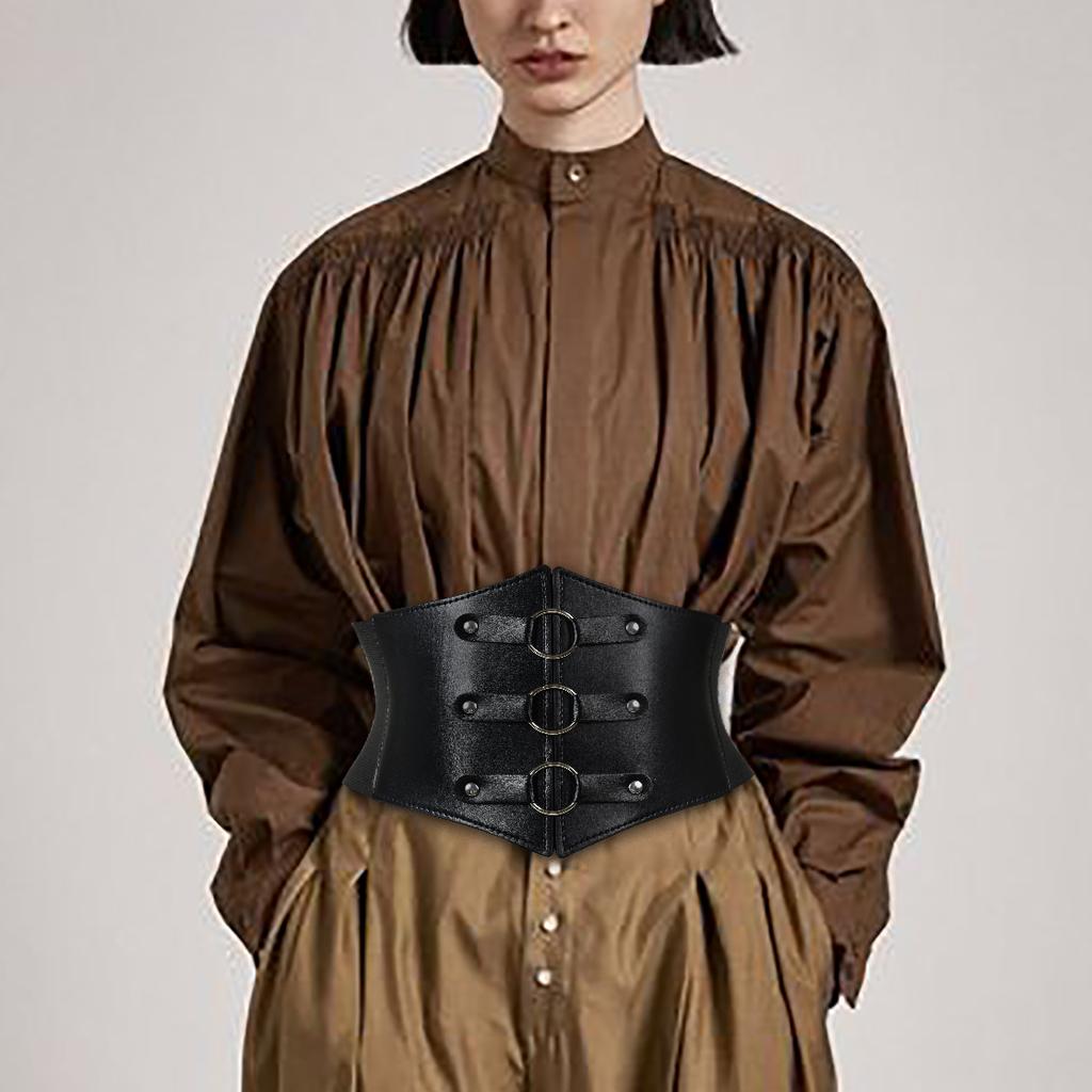 Средневековый Ретро Придворный Стиль Талия Однотонный Широкий Пояс Классические Аксессуары для Талии Аксессуары для Маскарада