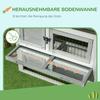 Деревянный крольчатник с выгулом Серый