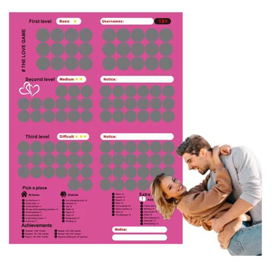 Пары Скретч-и-открой Плакат Взрослые Игры Любовь Скретч-Плакат с Конвертом