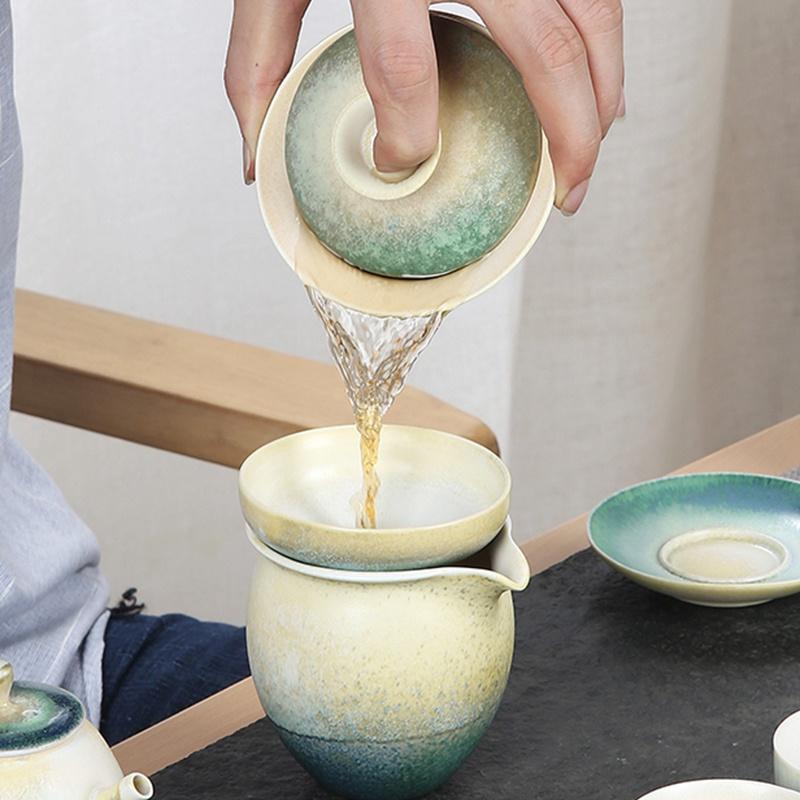 Набор керамических ситечек для чая, обожженных в печи, Фильтр для чая, Ситечко для чайных листьев, Аксессуары для чая Кунг-фу, Ситечко для чая