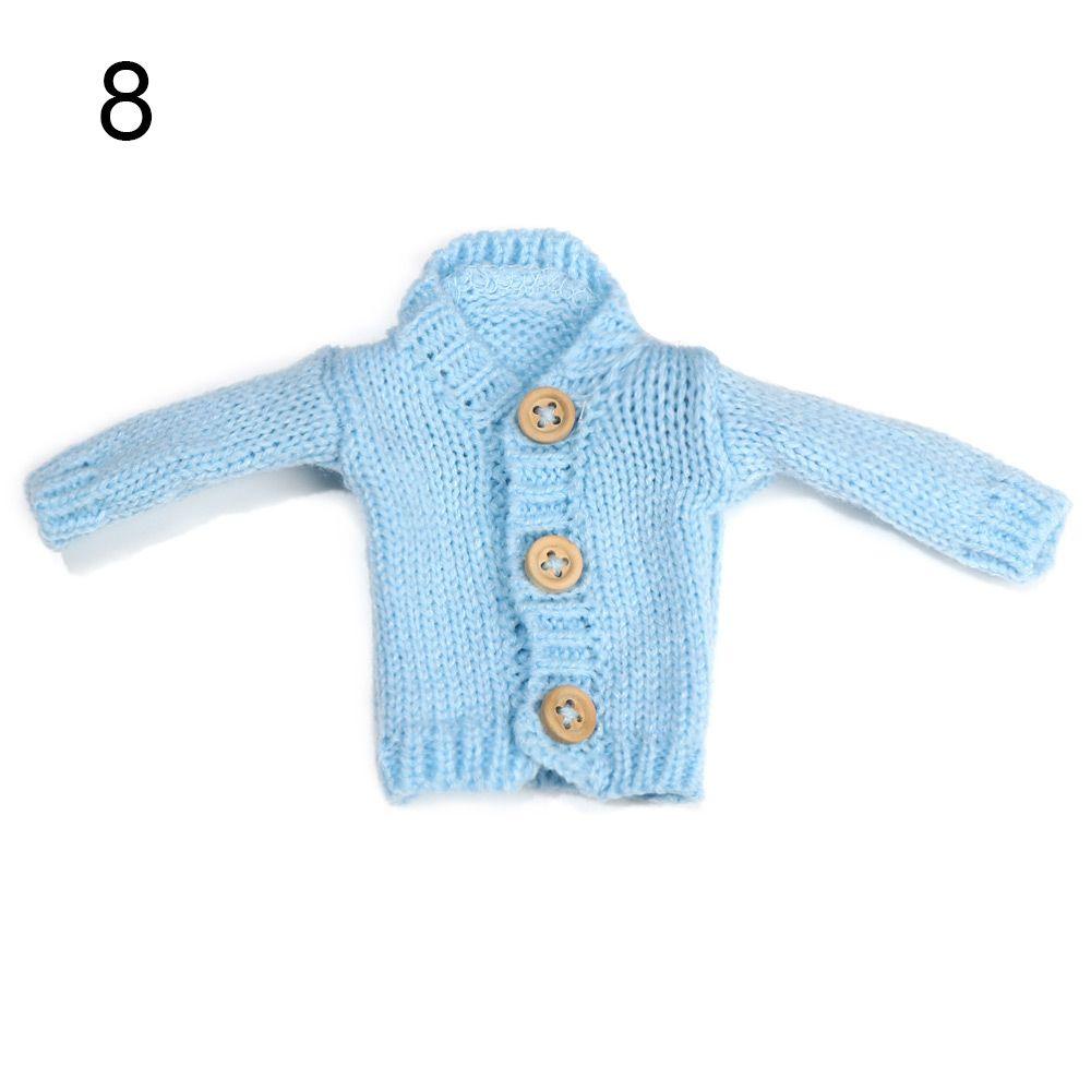 Toys Handmade Doll Accessories Dressing Clothes Mini Knitted Sweater Fur Coat Tops Casual Dress