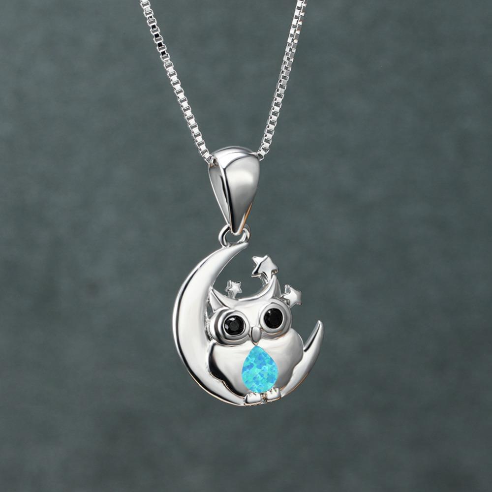 Moon Stars Owl Necklace European and American Fashion Personality Versatile Accessories