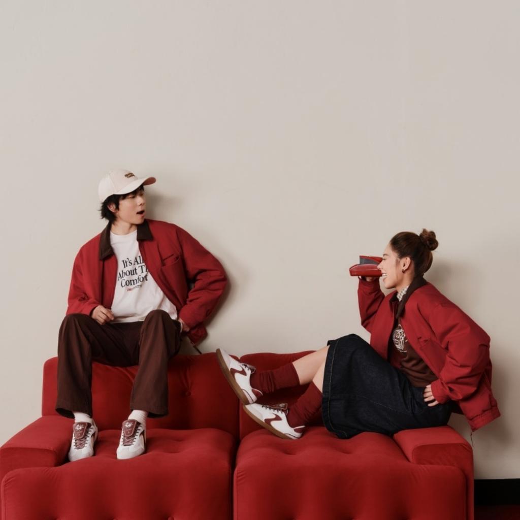 Skechers 26SS CNY Минималистичная Удобная Эстетичная Однотонная Модная Универсальная Классический Дизайн Хлопковая Куртка Унисекс Куртка Бледно-Красная L126U001-03LC