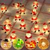 2M Snowflake Elk Santa Claus LED Garland String Lights Christmas Tree Decoration New Year Home Fairy Light