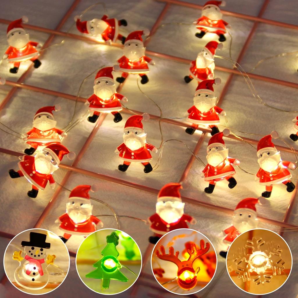 Santa Claus Garland Snowman Light Christmas Decorations for Home 2024 Xmas Tree Ornament Navidad Noel Decor Gifts New Year 2024