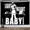 Light Weight Baby Ronnie Coleman Tapestry GYM Motivation Bodybuilding Wallpapers Wall Decor Posters Aesthetic Tapestrys Macrame