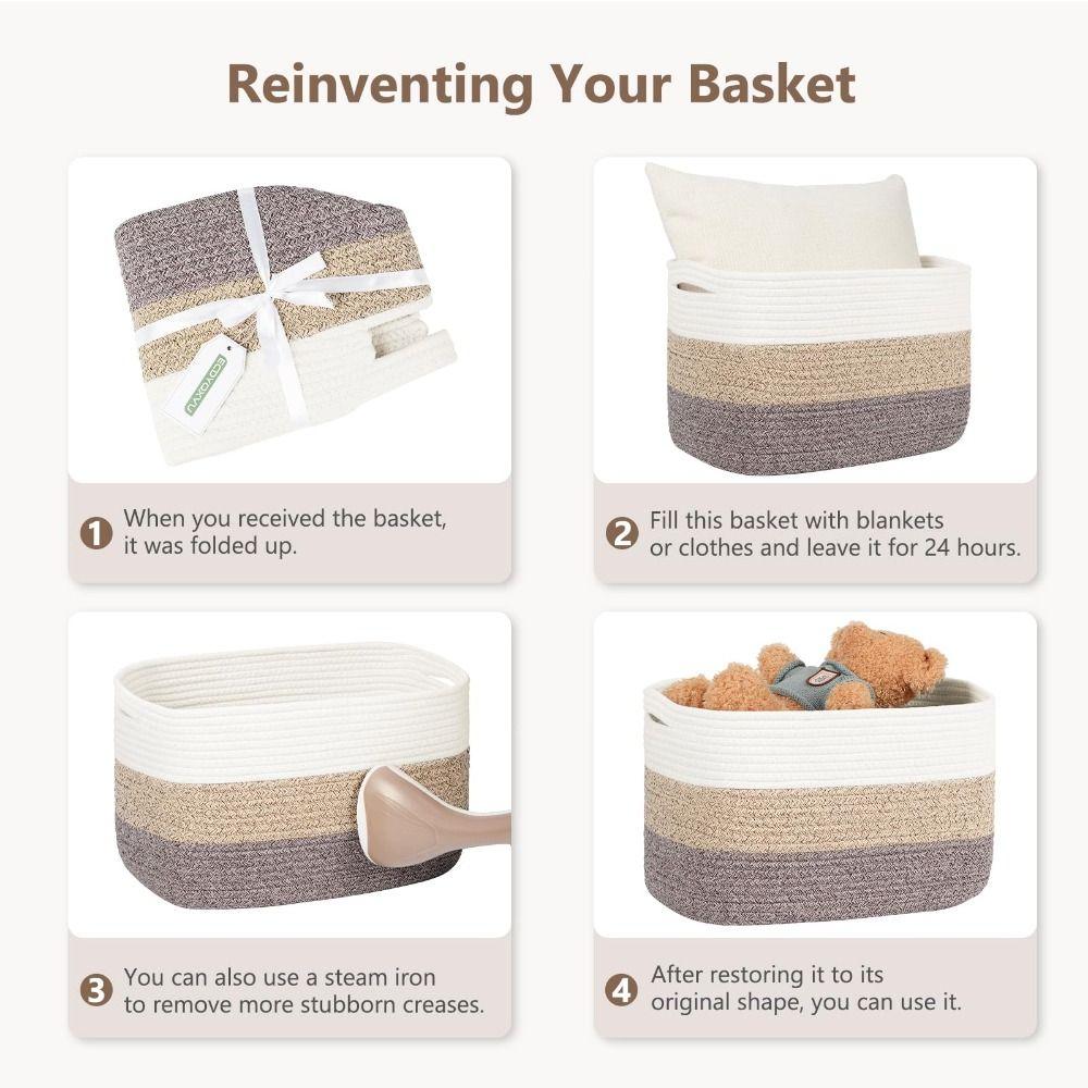 Large Capacity Laundry Basket 15x10x9 Inch Storage Basket NEW Storage Bin  for Shelves Laundry