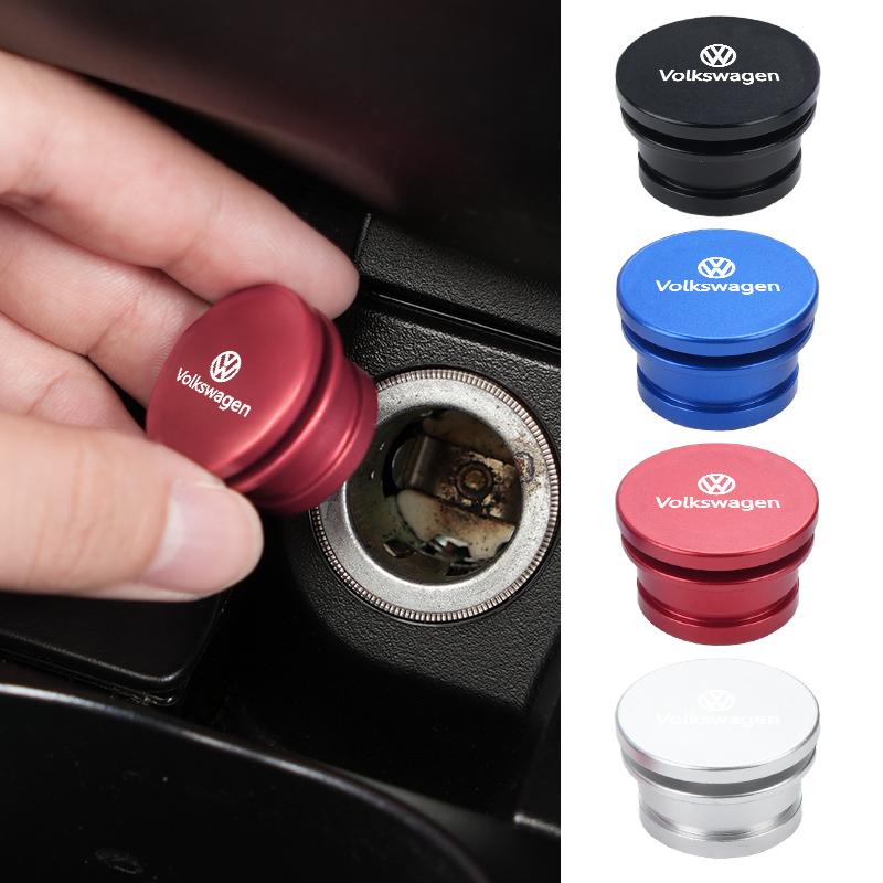 CUP1 Metal Car Cigarette Lighter Cover Decorative Cover DustProof Dust Cover Auto Accessories For VW GTI Polo Passat Scirocco Tiguan