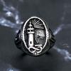 Модное винтажное кольцо-маяк викингов для мужчин, панк, уникальная нержавеющая сталь, кольца-амулеты для моряков, ювелирные изделия, дропшиппинг