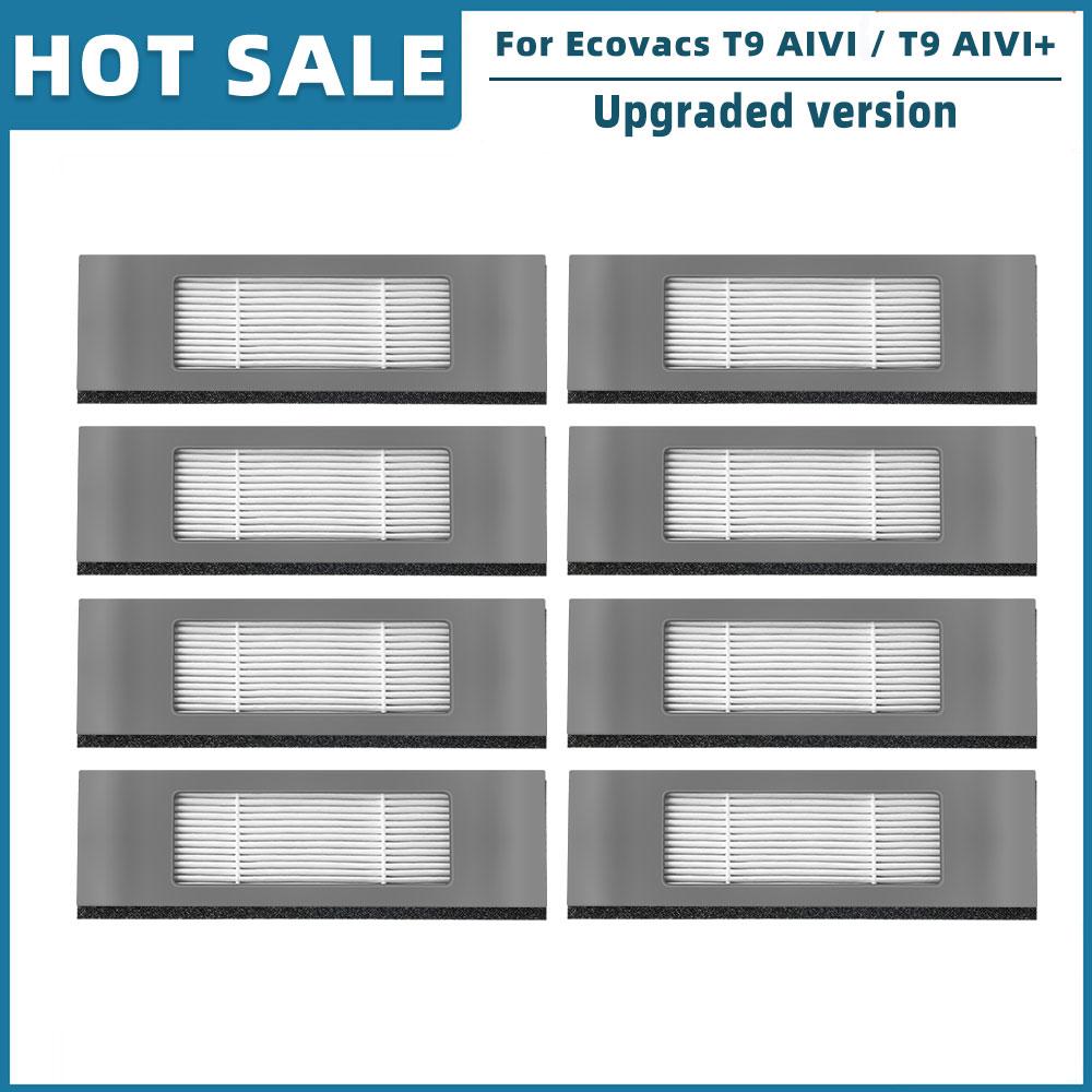 Для ECOVACS DEEBOOT OZMO T9 AIVI / T9 AIVI+ PLUS запасные части аксессуары ролик основная боковая щетка фильтр Hepa тряпка для швабры пылесборник