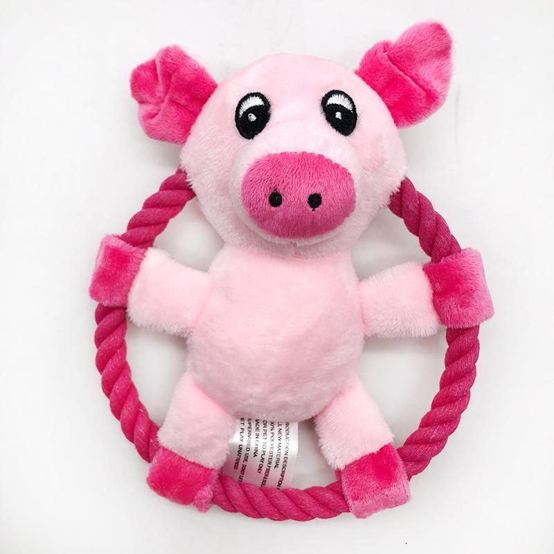 Interactive Bite Resistant Plush Rope Frisbee Dog Pet Toy
