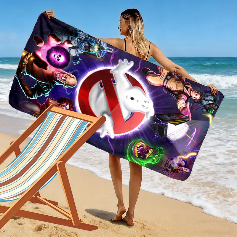 Ghost-busters Print Beach Towel, Large Soft Quick Dry Towel for Beach Camping Swimming