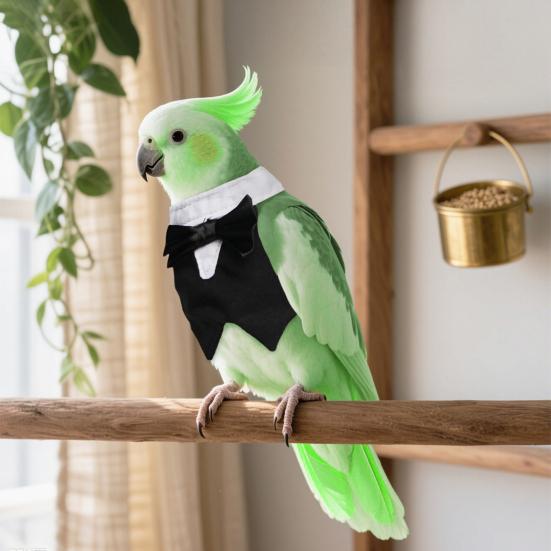 Костюм-смокинг для попугаев, деловой костюм, одежда для джентльмена, косплей-наряд, формальная одежда с галстуком-бабочкой для попугаев, волнистых попугайчиков, одежда для рождественской вечеринки