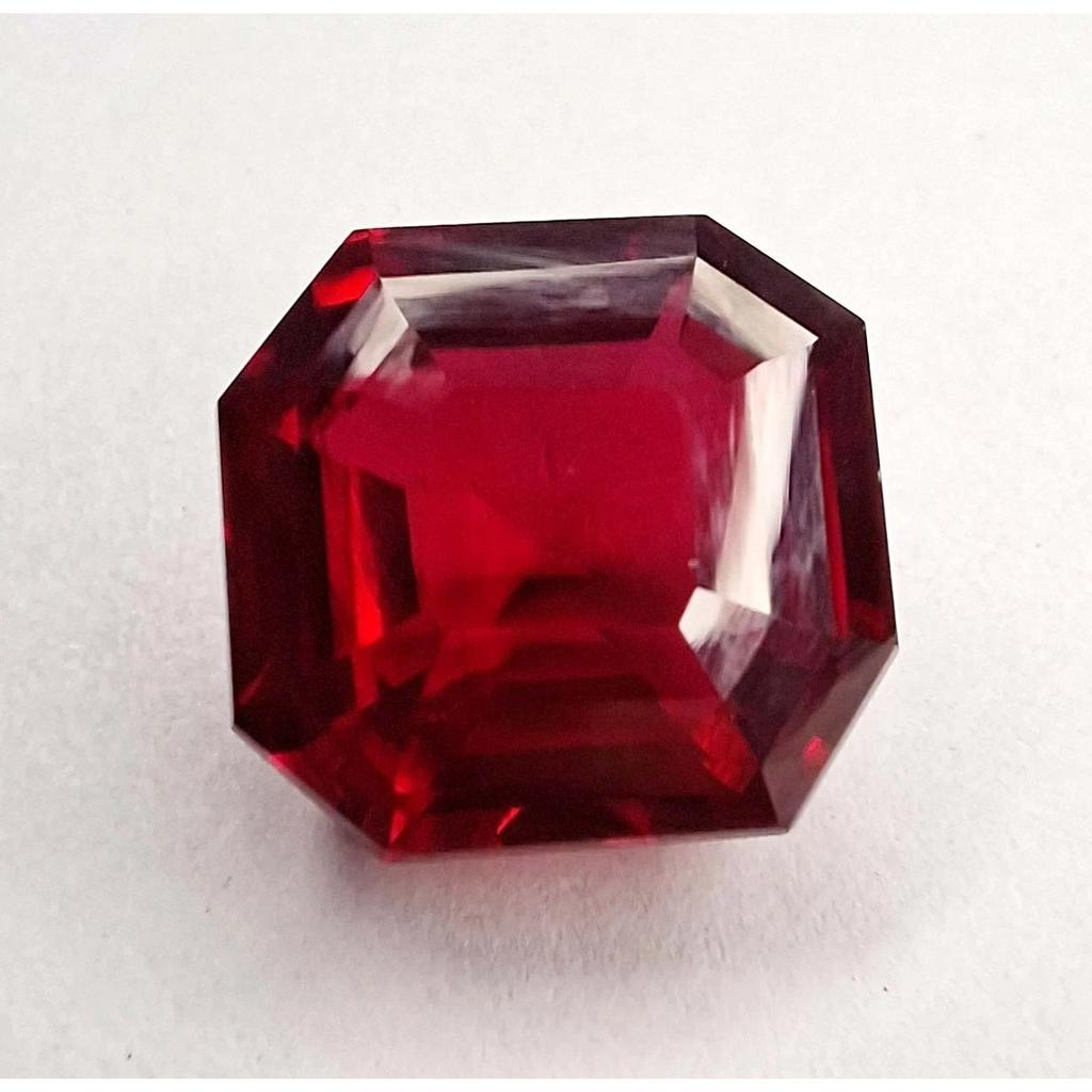 Stunning Natural Red Mozambique 16-18 Ct Asscher Cut Certified Loose Gemstone