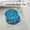 Birds Artistic Theme Soft Crystal Velvet Rug Custom Name & Text Print Non Slip Floor Rug for Bedroom Living Room