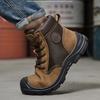 Genuine leather Safety boot for engineers Men Work Boots Steel toe shoes Puncture-Proof Security Indestructible shoes Quality