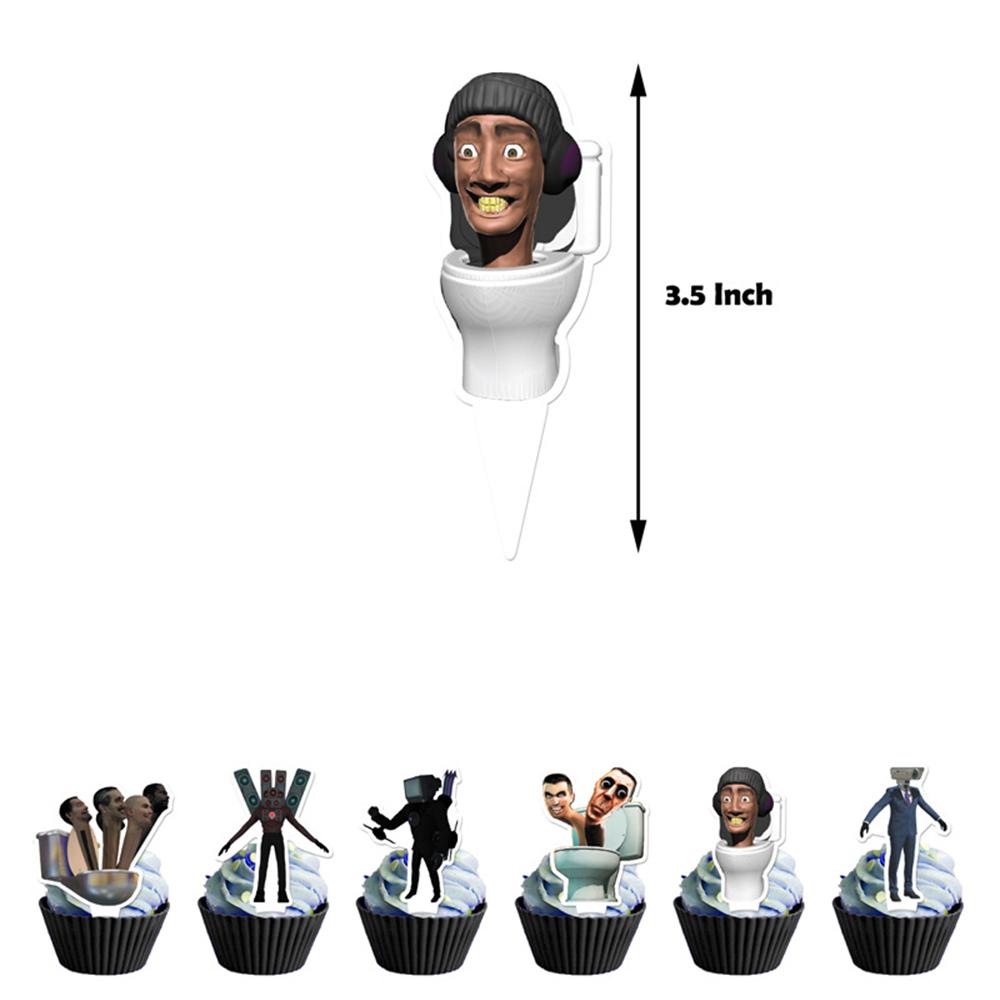 Новый 32x Новый Тематический Набор для Вечеринки Скибиди Туалет Включает Баннер Топперы для Торта Воздушный Шар