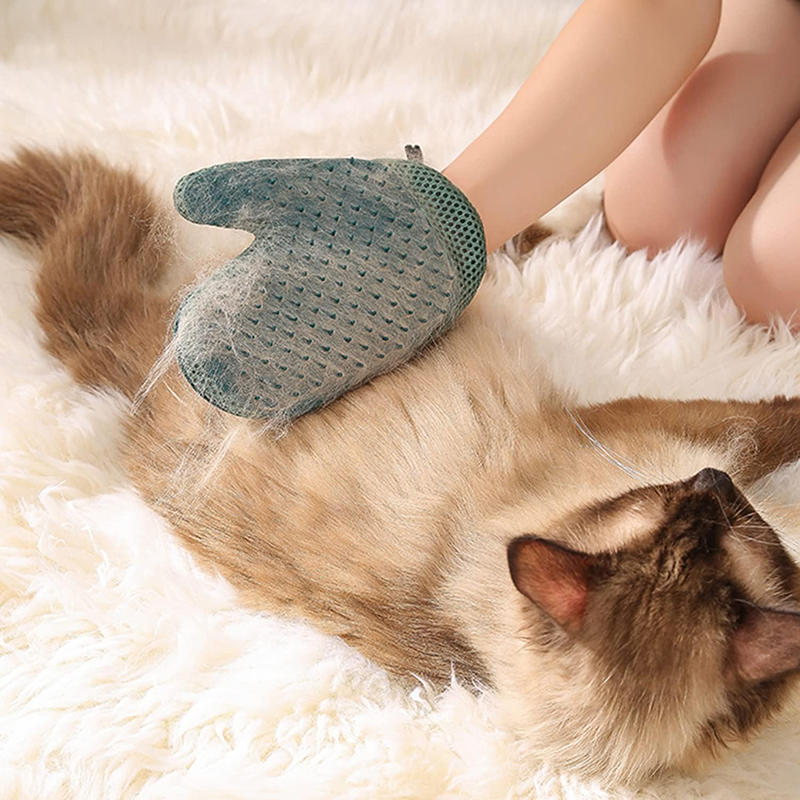 Pet Grooming Gloves Static Dedusting Brush Pet Hair Remover Brush Removing Dog Cat Hair From Sofa Carpet Clothes Pet Products