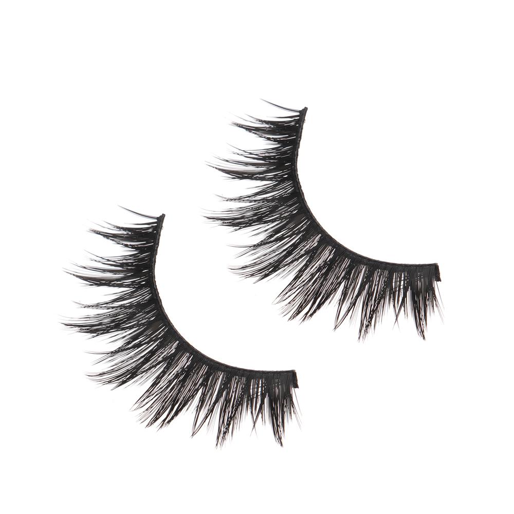 5 Pairs Long Thick Cross Soft False  Eyelashes Black Eye Lashes Extension Handmade