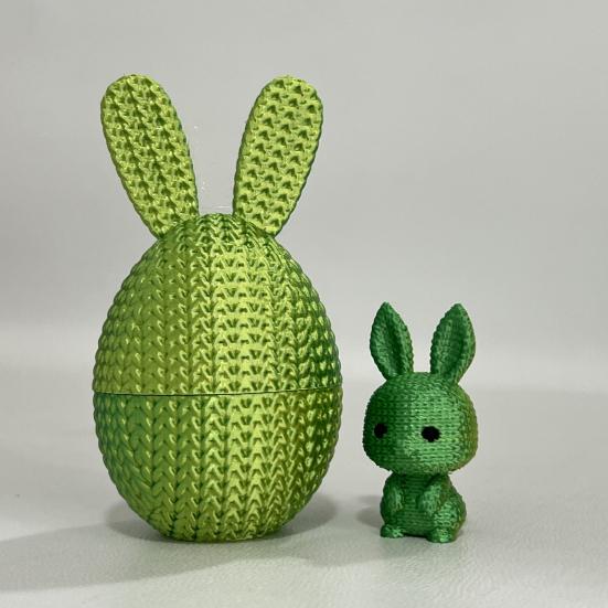 3D-печатное пасхальное яйцо-кролик, наполненное пасхальное яйцо с кроликом внутри, наполнители для пасхальной корзины для дома, офиса, декора стола