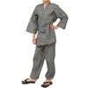 Samue Jinbei Shijira Weave Top and Bottom Set Plain Cotton Summer Room Wear Loungewear Pajamas Japanese Clothes Cool Comfort Summer Autumn Gray Summer