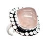 Rose Quartz Ethnic Handmade Ring Jewelry US Size-5.75 R 5467