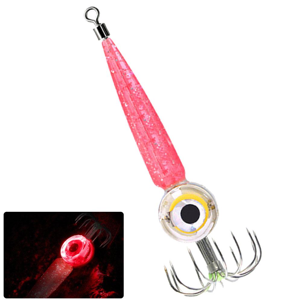 75mm Colorful Led Fish Light With Hook High Carbon Steel Underwater Fishing Squid Lamp Fish Tackle Equipment